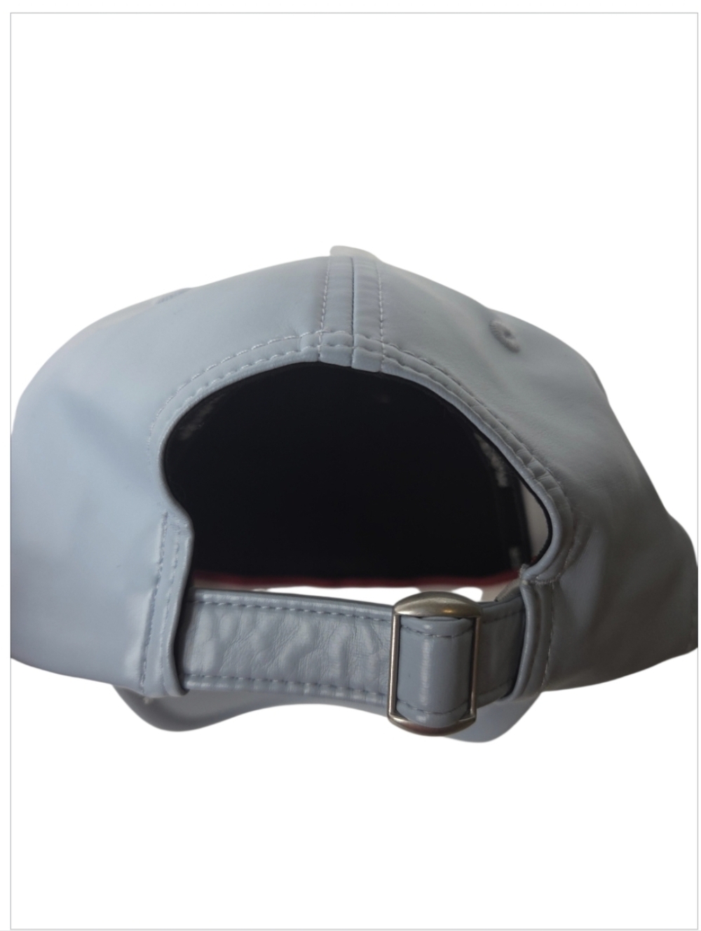 Hunter Light Blue Faux Leather Trucker Ball Cap NWOT - Picture 2 of 6